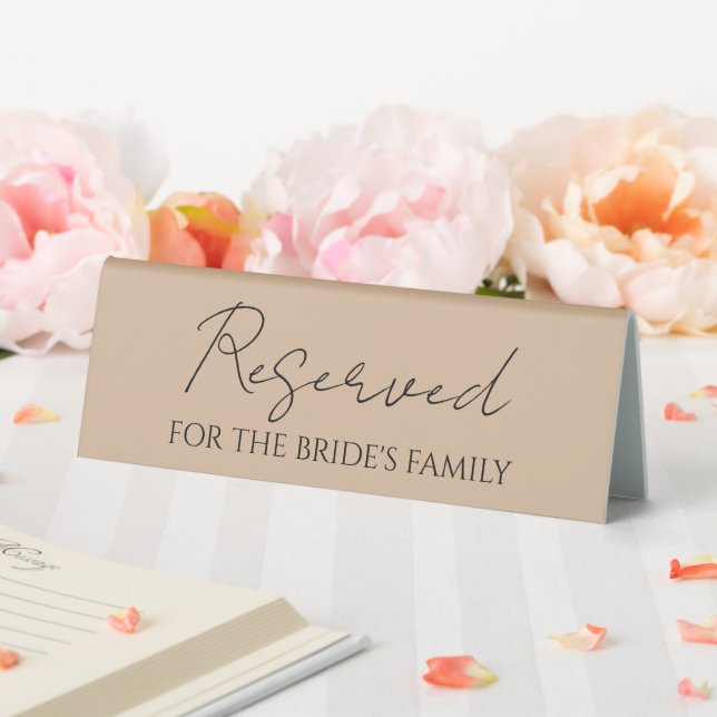 Beige für die Hochzeit der Braut Tischaufsteller (In Situ (Hochzeit))