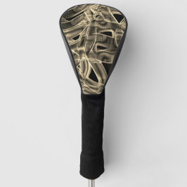 Beige gebogene Bänder, kontrastiert mit geprägten  Golf Headcover