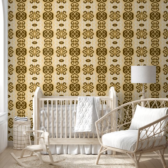 beige geometrisch tapete (Kinder)