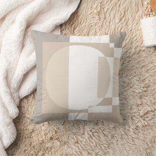 Beige geometrische Blöcke – Einfach und schlicht Kissen