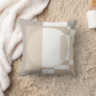 Beige geometrische Blöcke – Einfach und schlicht Kissen