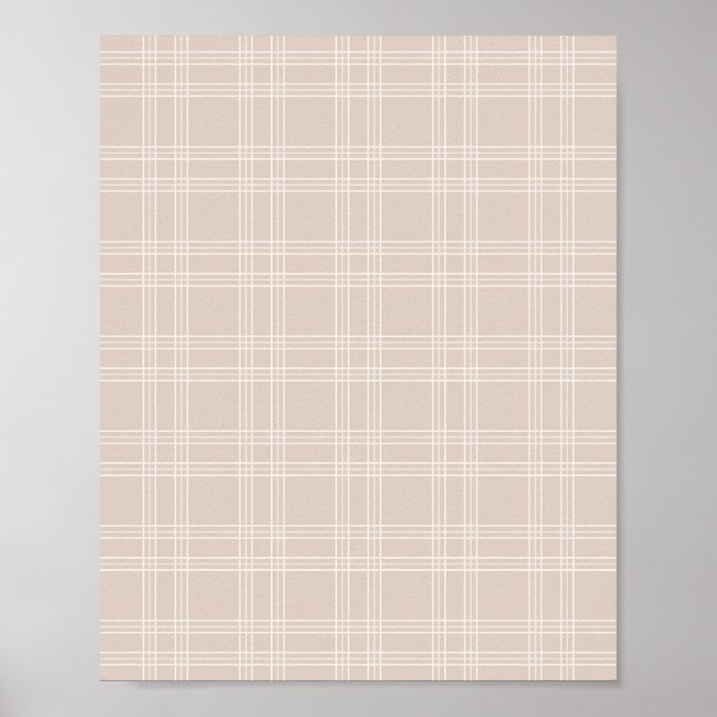 Beige Gingham Poster (Vorne)