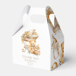 Beige & Gold Babydusche mit individueller Dusche Geschenkschachtel