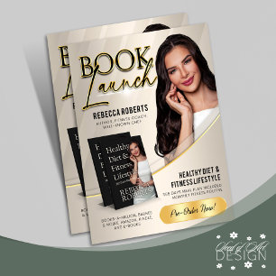 Beige & Gold Book Launch Release Author Ad Flyer
