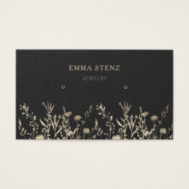 Beige Gold Earthy Floral Earring Hoops Display