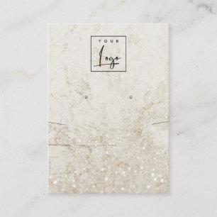 Beige Gold-Marmor-Fußleiste mit Logo-Display Visitenkarte