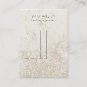 Beige Gold-Marmor-Glitzer-Haarclips Button Display Visitenkarte