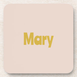 Beige Gold Mary Plastic Untersetzer Set