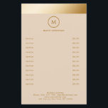 Beige Gold Stripe Monogramm Circle Flyer<br><div class="desc">Elegant, beige, gold stripe, circle, monogramm flyer.There is no shine or textur. Edit your product in min by entering your data. You can change the font, color and position by personalizing more.</div>