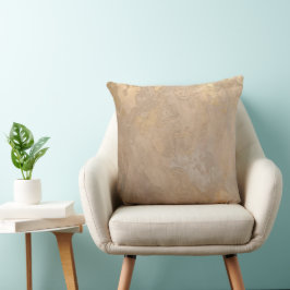 Beige Gold Texturiertes Wurfkissen Kissen