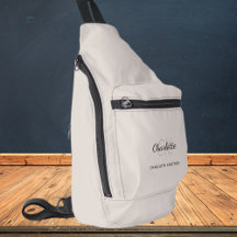 Beige graue Monogramm-Initialnamen