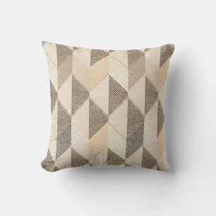 Beige, graue rhombische Muster. Kissen