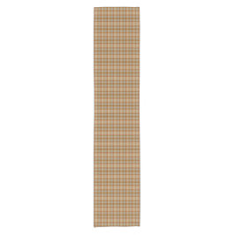 Beige Gray Red Brown Plaid Tartan Table Runner Kurzer Tischläufer