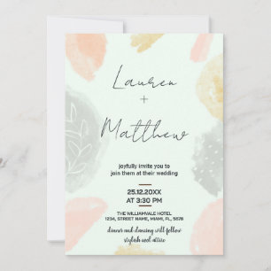 Beige Gray Wedding Einladungen