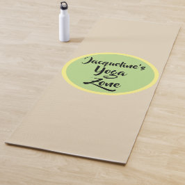Beige Green Circle Yoga Yogamatte
