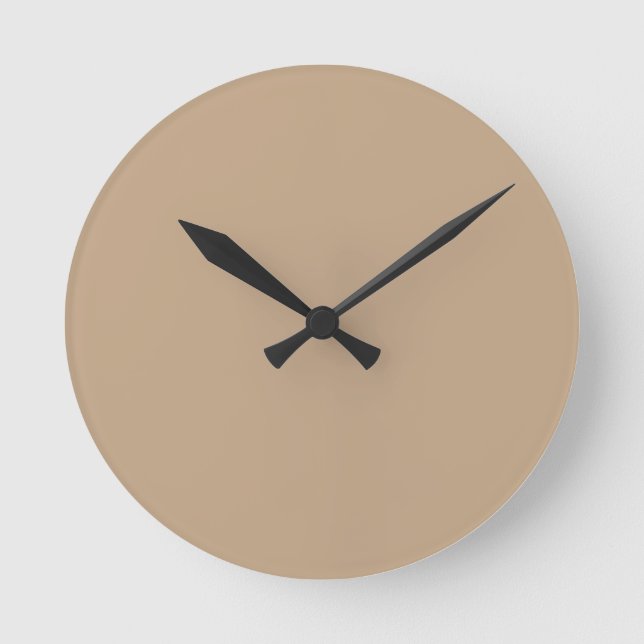 Beige große Wall-Uhr Runde Wanduhr (Vorderseite)