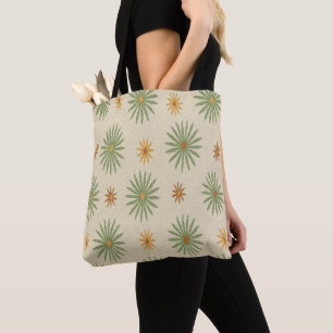 Beige-grüne Boho-Sternen-Tasche Tasche