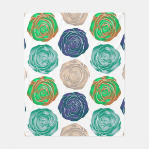Beige, grüne und violette, nahtlose Muster. Fleecedecke