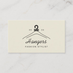 Beige Hanger Fashion Stylist Visitenkarte
