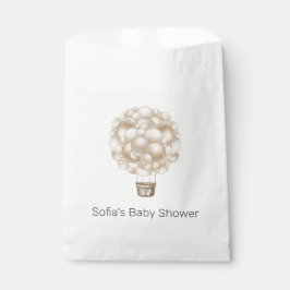 Beige Heißluftballon Boho Babydusche Geschenktütchen