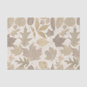 Beige Herbst-Blätter mit Damast Seidenpapier