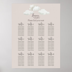 Beige Himmel Geschlecht Enthüllung Sitzordnung Poster