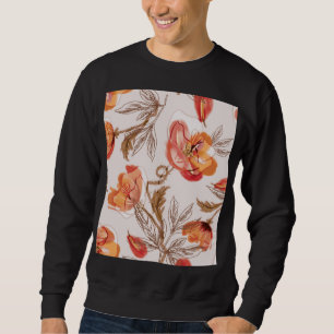 Beige Hintergrundbeläge Wasserfarbmuster Sweatshirt