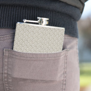 Beige Hintergrundfarbe mit kleinen Quadraten Flachmann