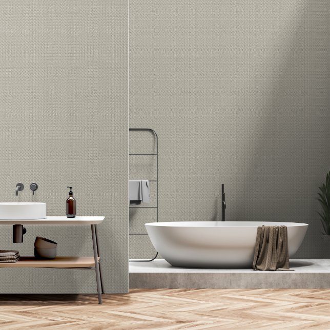 Beige Hintergrundfarbe mit kleinen Quadraten Tapete (Badezimmer)