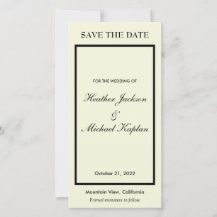 Beige Hochzeit Beruflich Minimalistisch Schlicht Save The Date