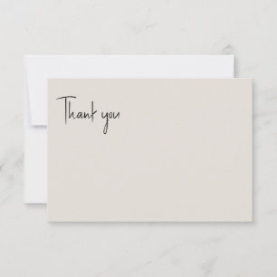 Beige Hochzeitserklärung Dankeskarte
