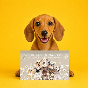 Beige Hundeshow-Handler reinrassig Visitenkarte