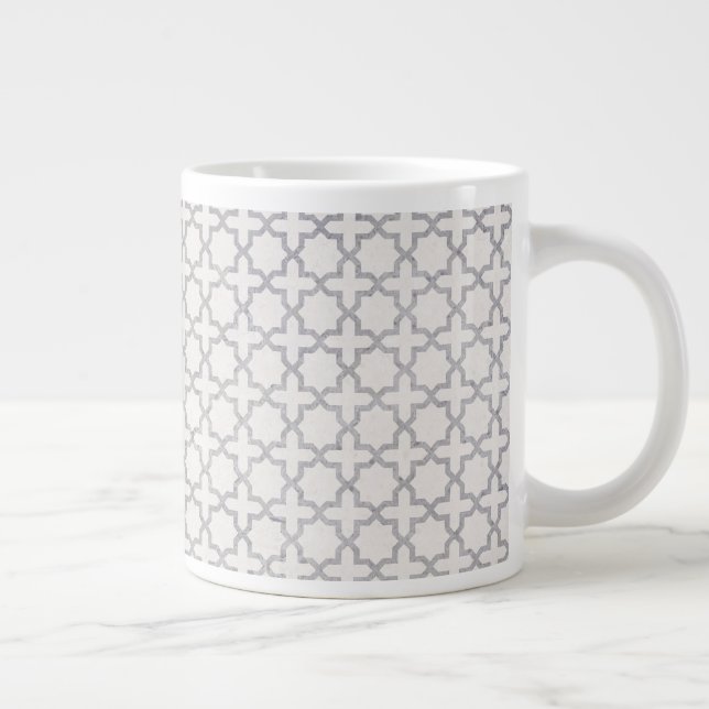 Beige Islamic geometric pattern Jumbo-Tasse (Rechts)