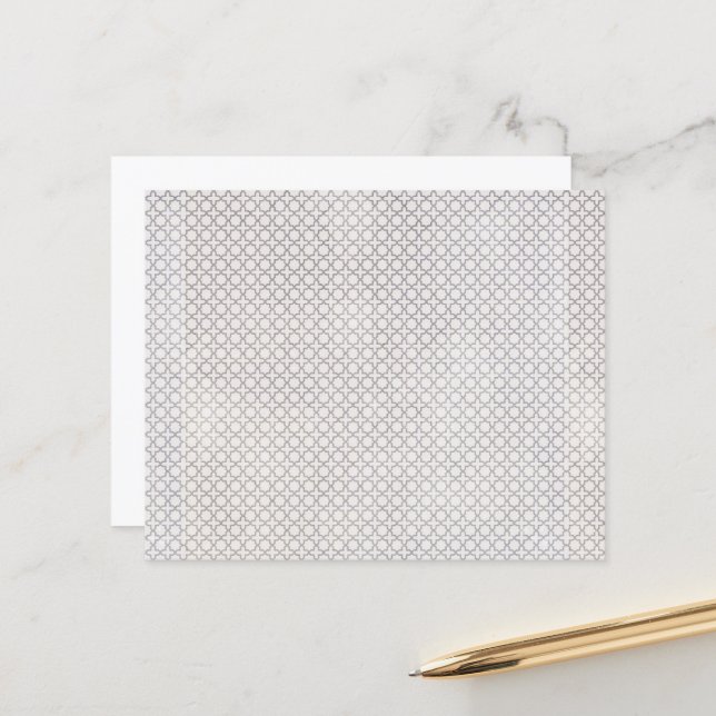 Beige islamische geometrische Muster (Vorderseite/Rückseite Beispiel)