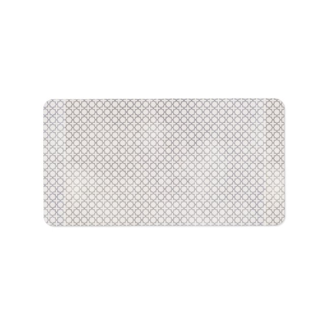 Beige islamische geometrische Muster Adressaufkleber (Vorne)