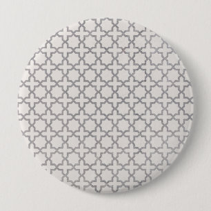 Beige islamische geometrische Muster Button