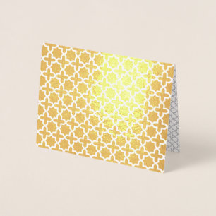 Beige islamische geometrische Muster Folienkarte