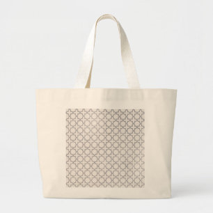 Beige islamische geometrische Muster Jumbo Stoffbeutel