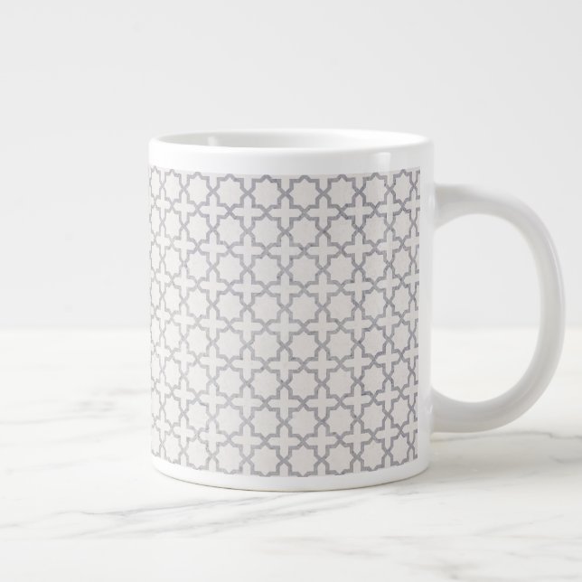 Beige islamische geometrische Muster Jumbo-Tasse (Rechts)