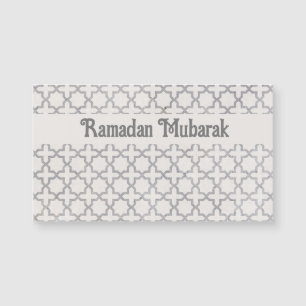 Beige islamische geometrische Muster Magnetkarte