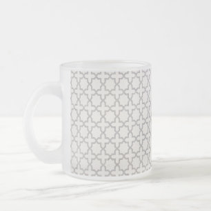 Beige islamische geometrische Muster Mattglastasse