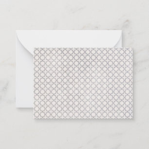 Beige islamische geometrische Muster Mitteilungskarte