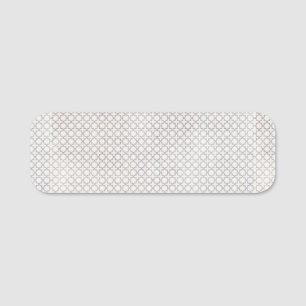 Beige islamische geometrische Muster Namensschild