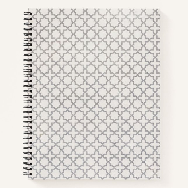 Beige islamische geometrische Muster Notizbuch (Vorderseite)