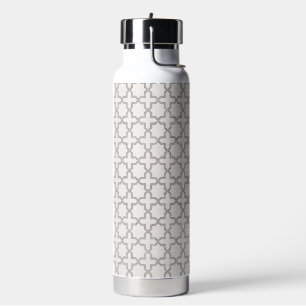 Beige islamische geometrische Muster Trinkflasche