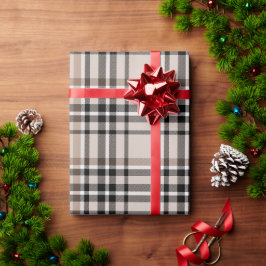 Beige Kariert Geschenkpapier