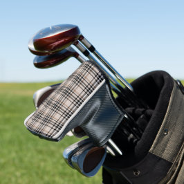 Beige Kariert Golf Headcover