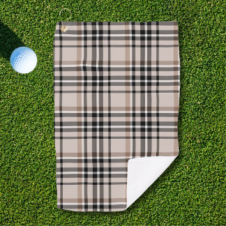 Beige Kariert Golfhandtuch