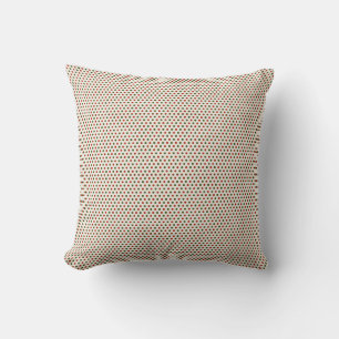 Beige Kissen mit einem kleinen, roten geometrische