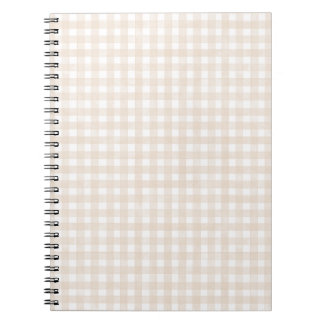Beige Klassisches Gingham Notizblock